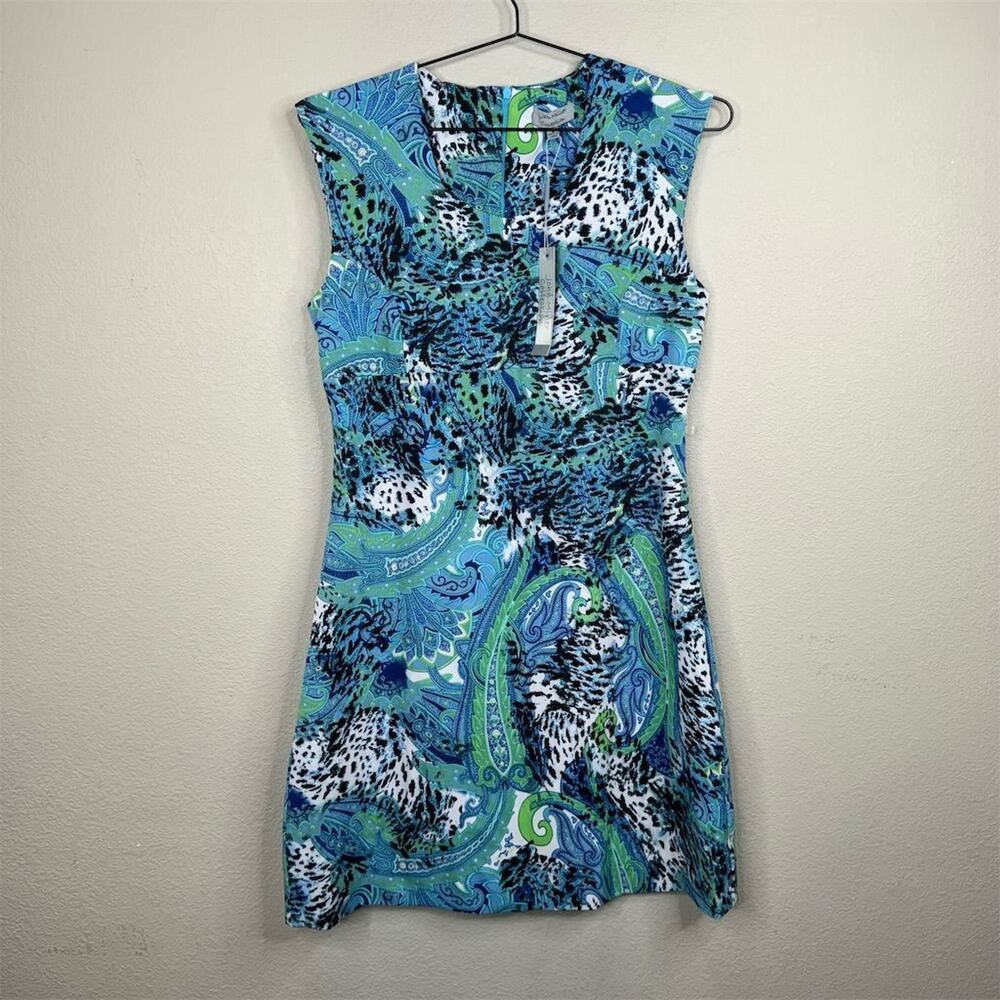 John Miller Sleeveless Paisley Dress‎ Size 8 Multicolor Casual
